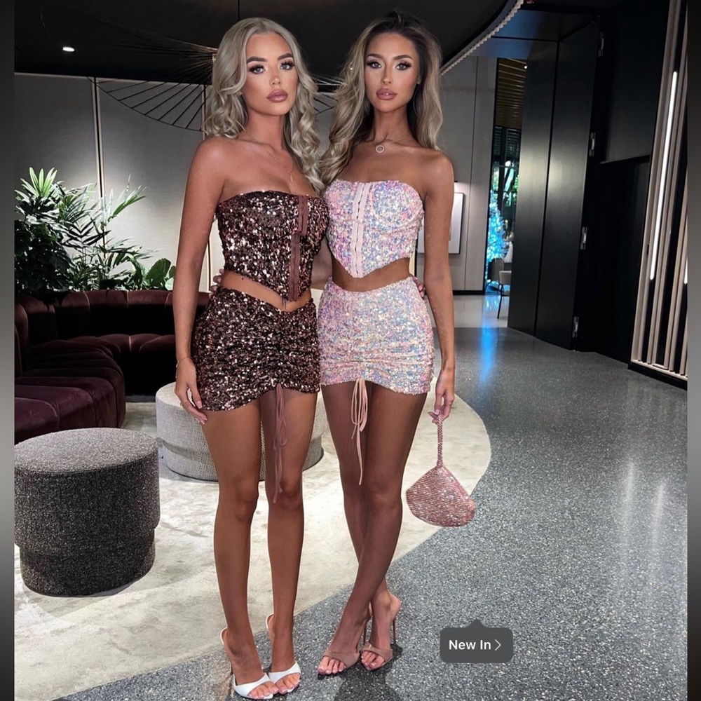 BROWN BRAND NEW WITH TAGS Kenza sequin two piece SorelleUK